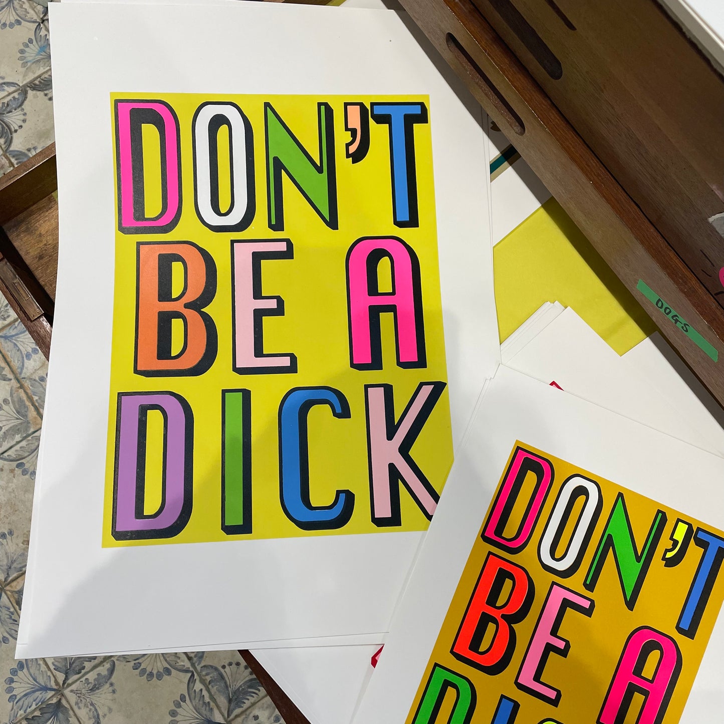 BIG Dick size SCREEN PRINT
