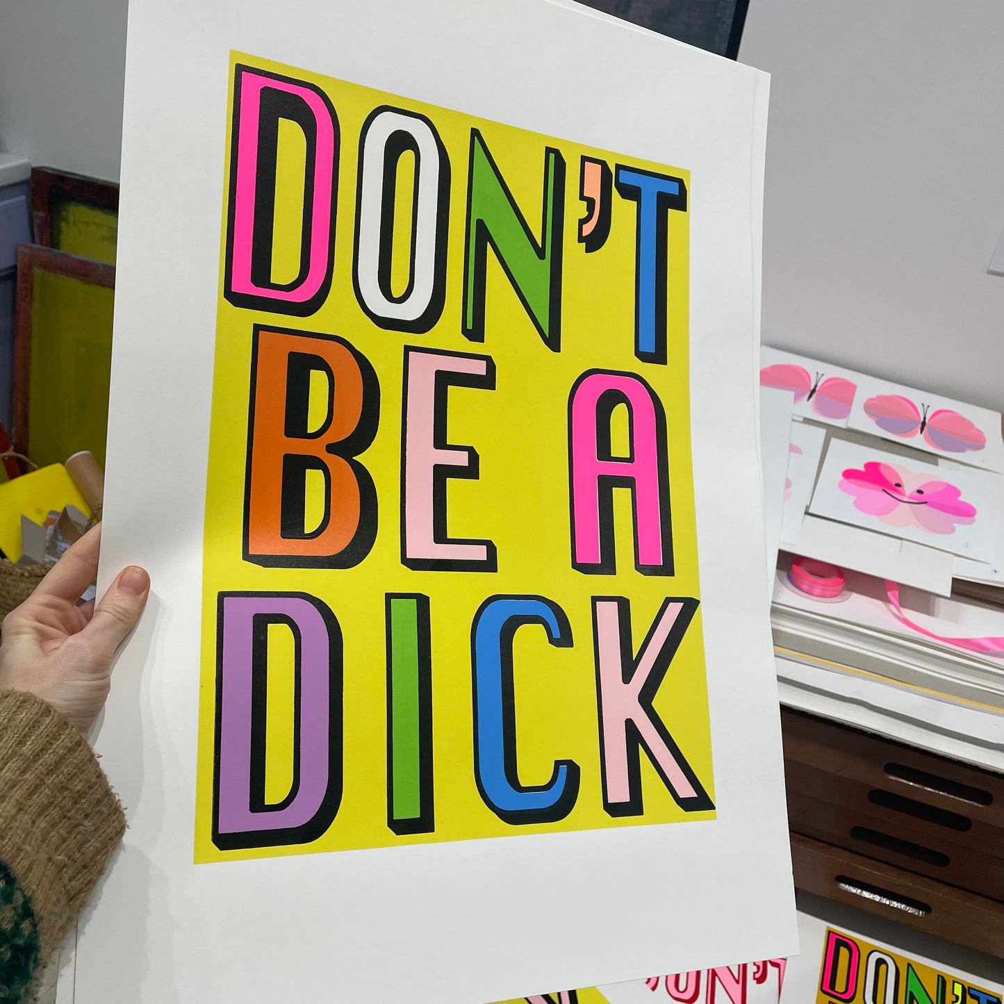 BIG Dick size SCREEN PRINT