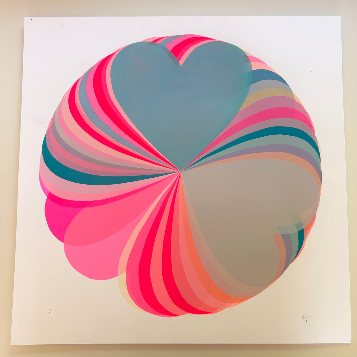Abstract Hearts | Pink Splash