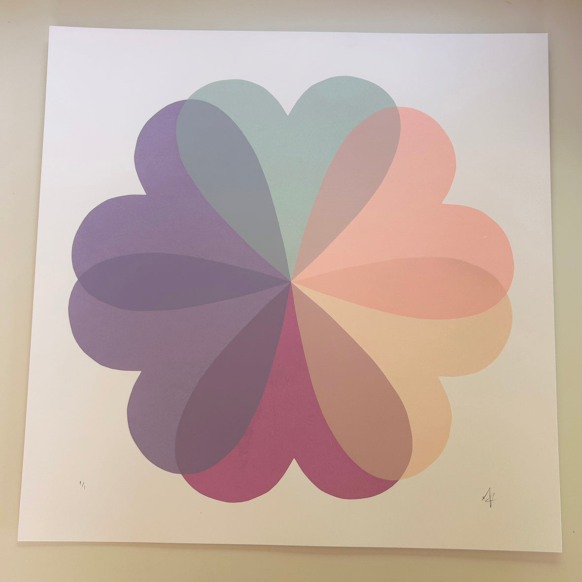Large Hearts and Flowers | Lilac Blues | NEW