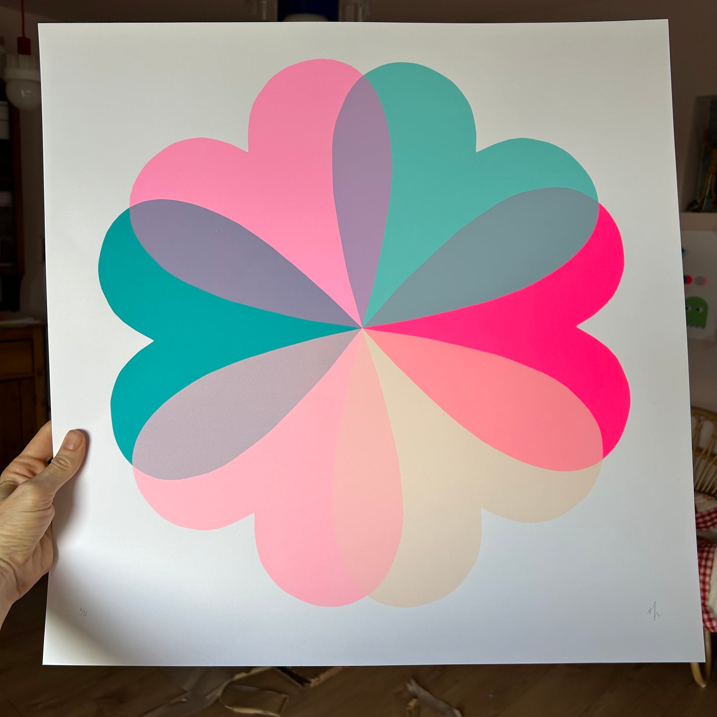 Large Hearts and Flowers | Print Club
