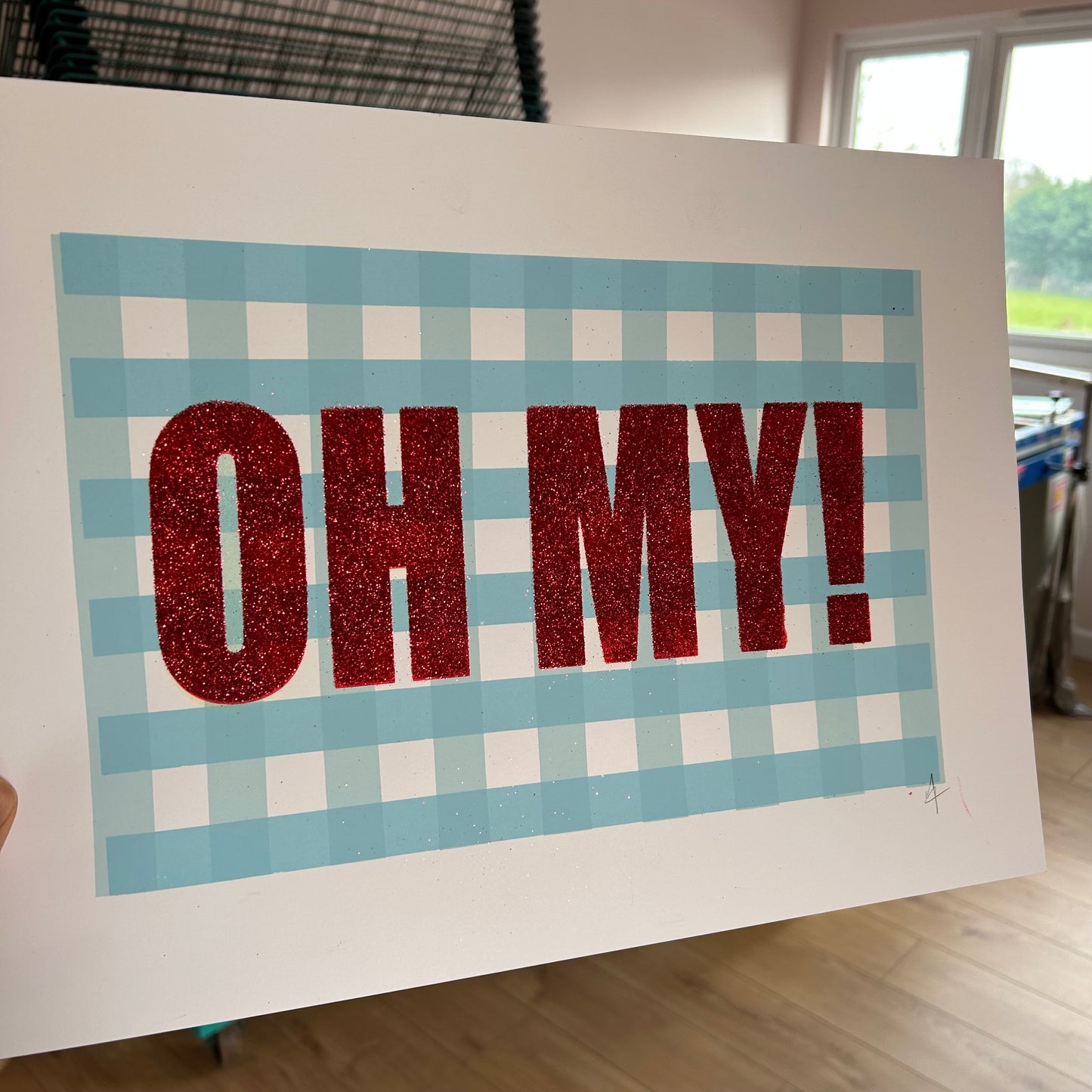 Oh My! Glitter Screen Print