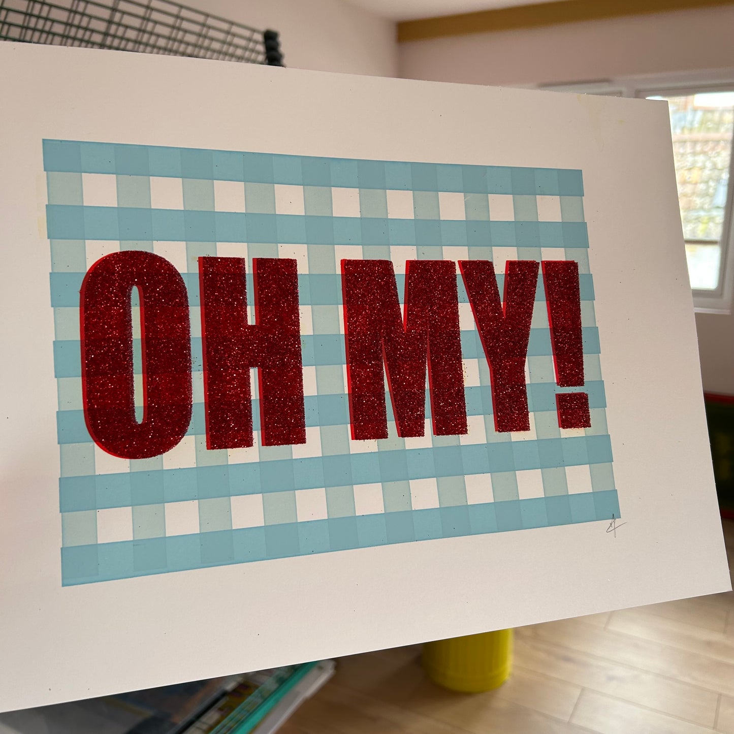 Oh My! Glitter Screen Print