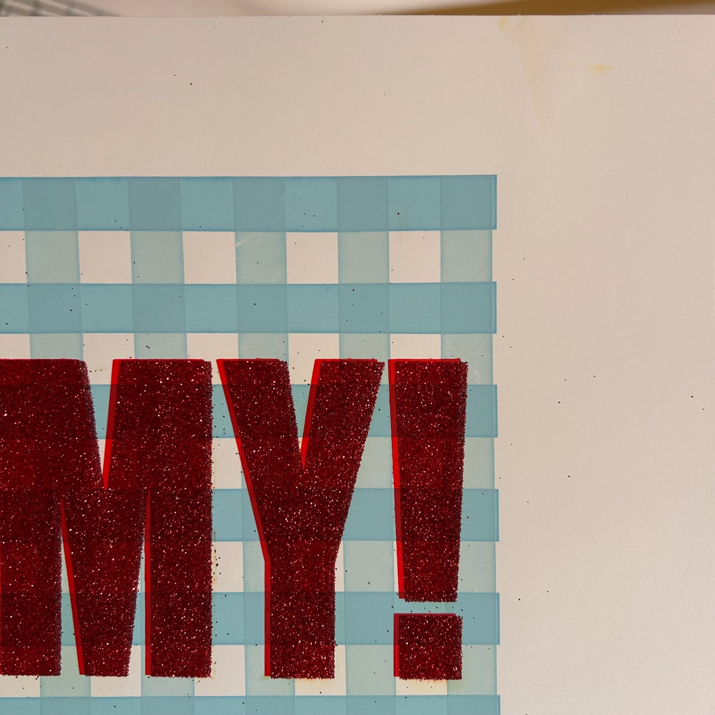 Oh My! Glitter Screen Print