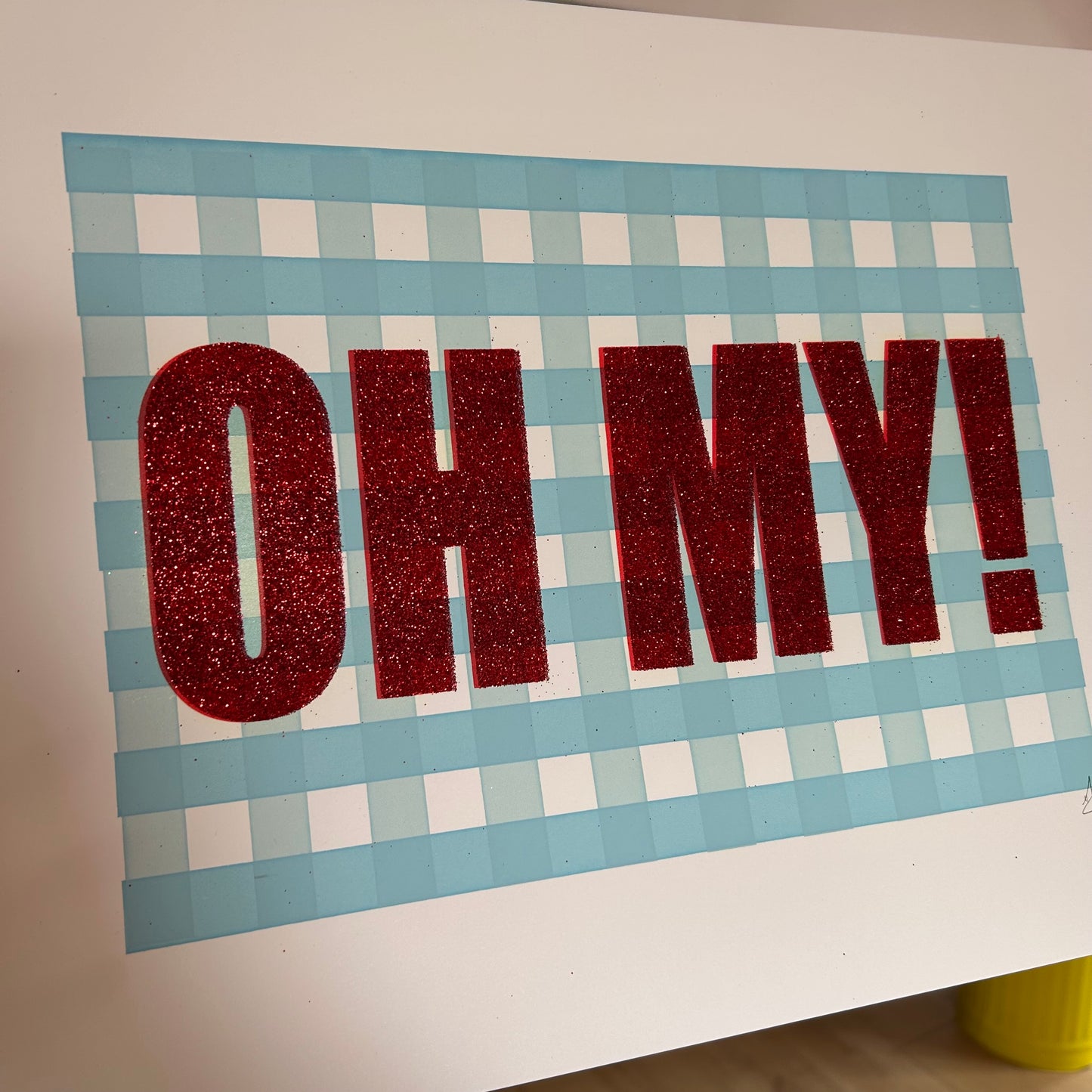 Oh My! Glitter Screen Print