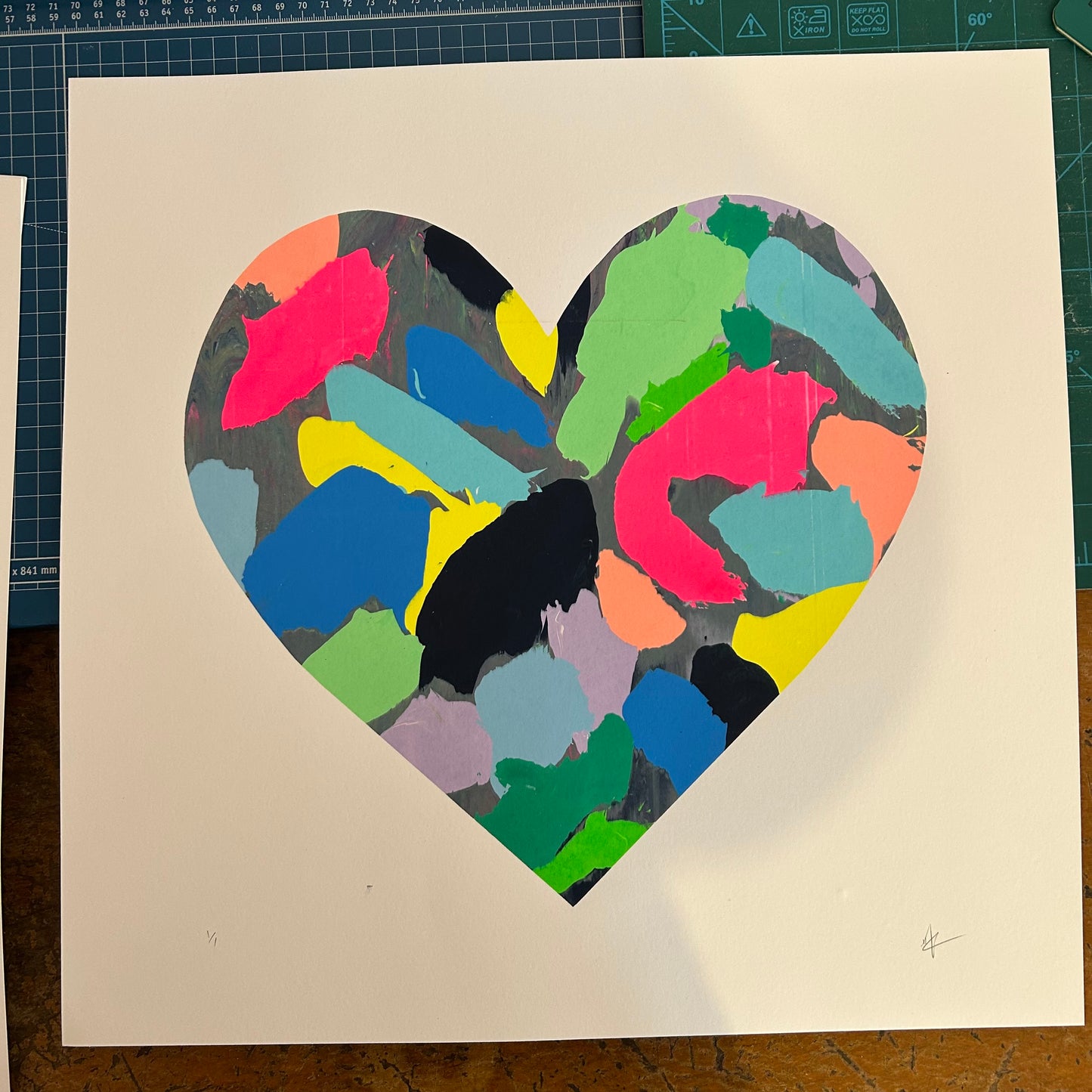 Large Mono Printed Heart | 4