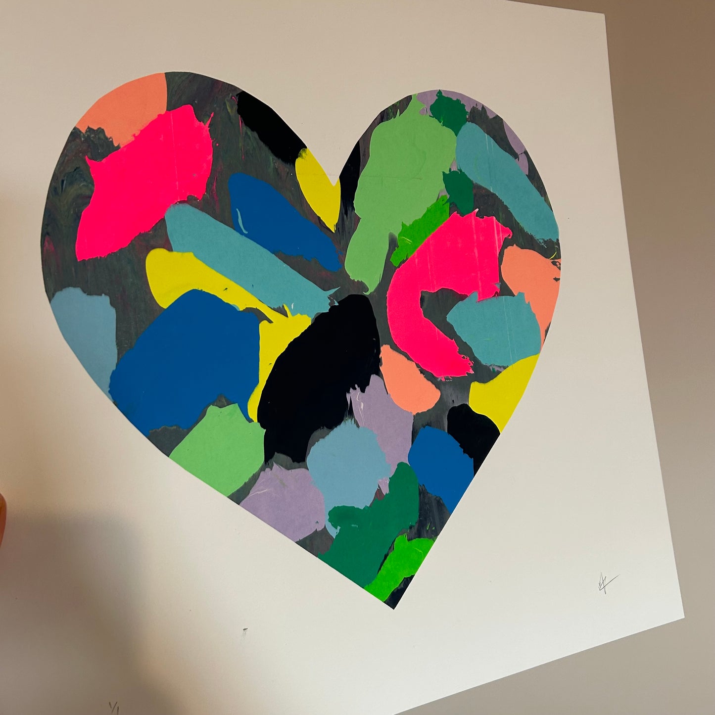 Large Mono Printed Heart | 4