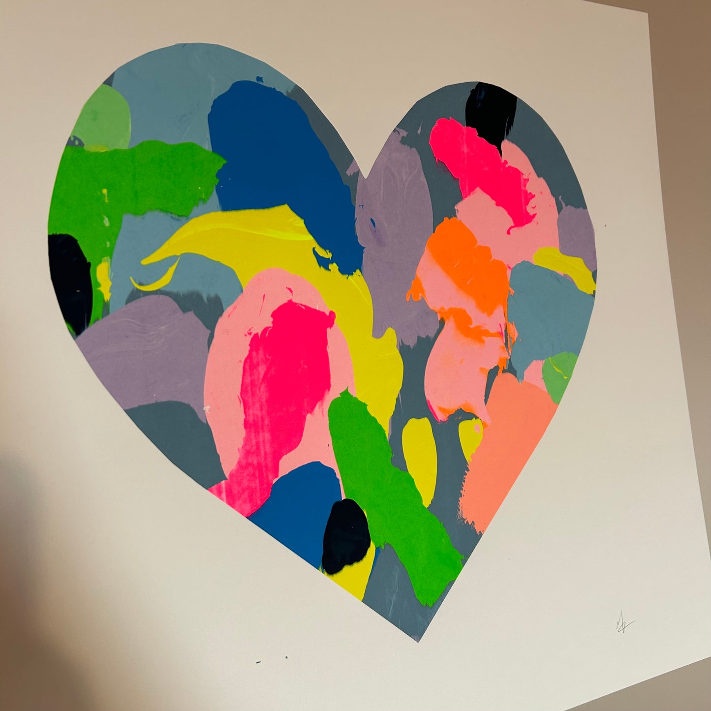 Large Mono Printed Heart | 3