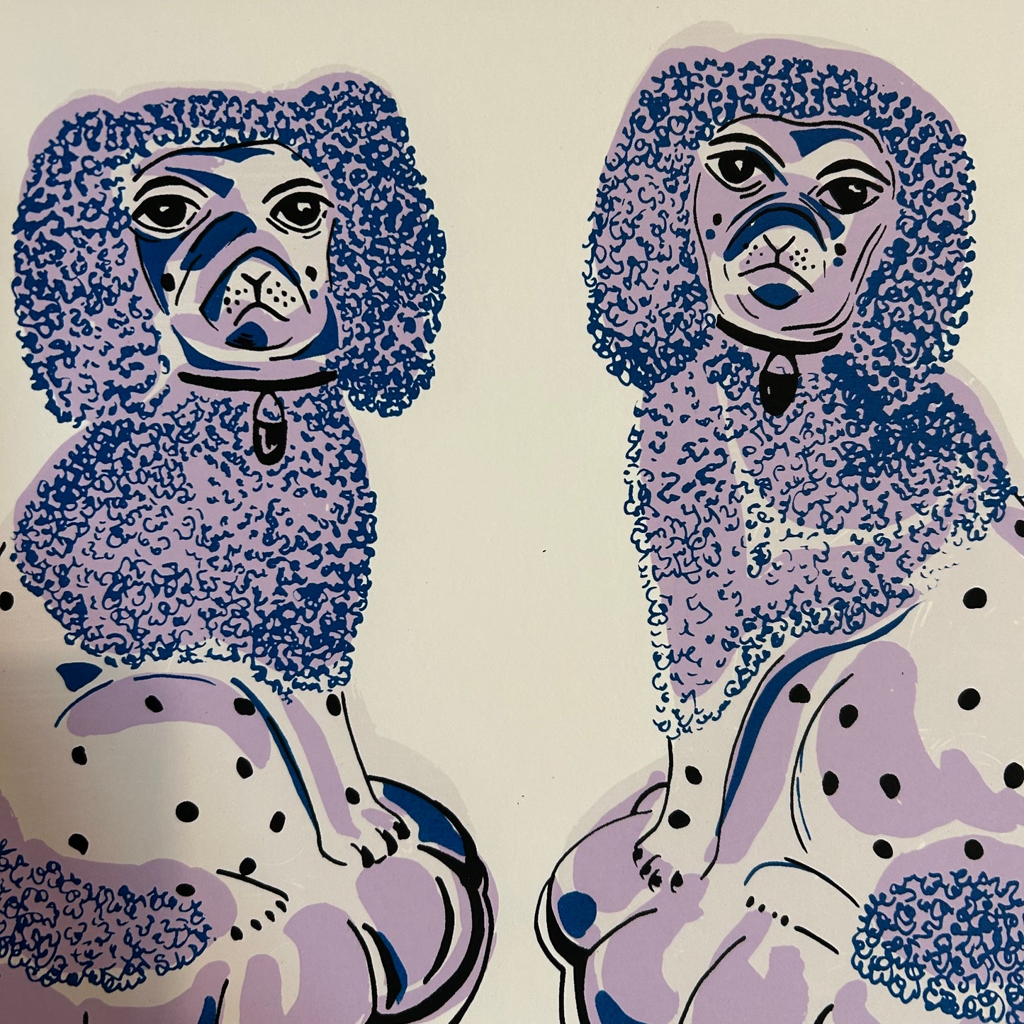 Lilac Wooly China Dogs | Screen Print