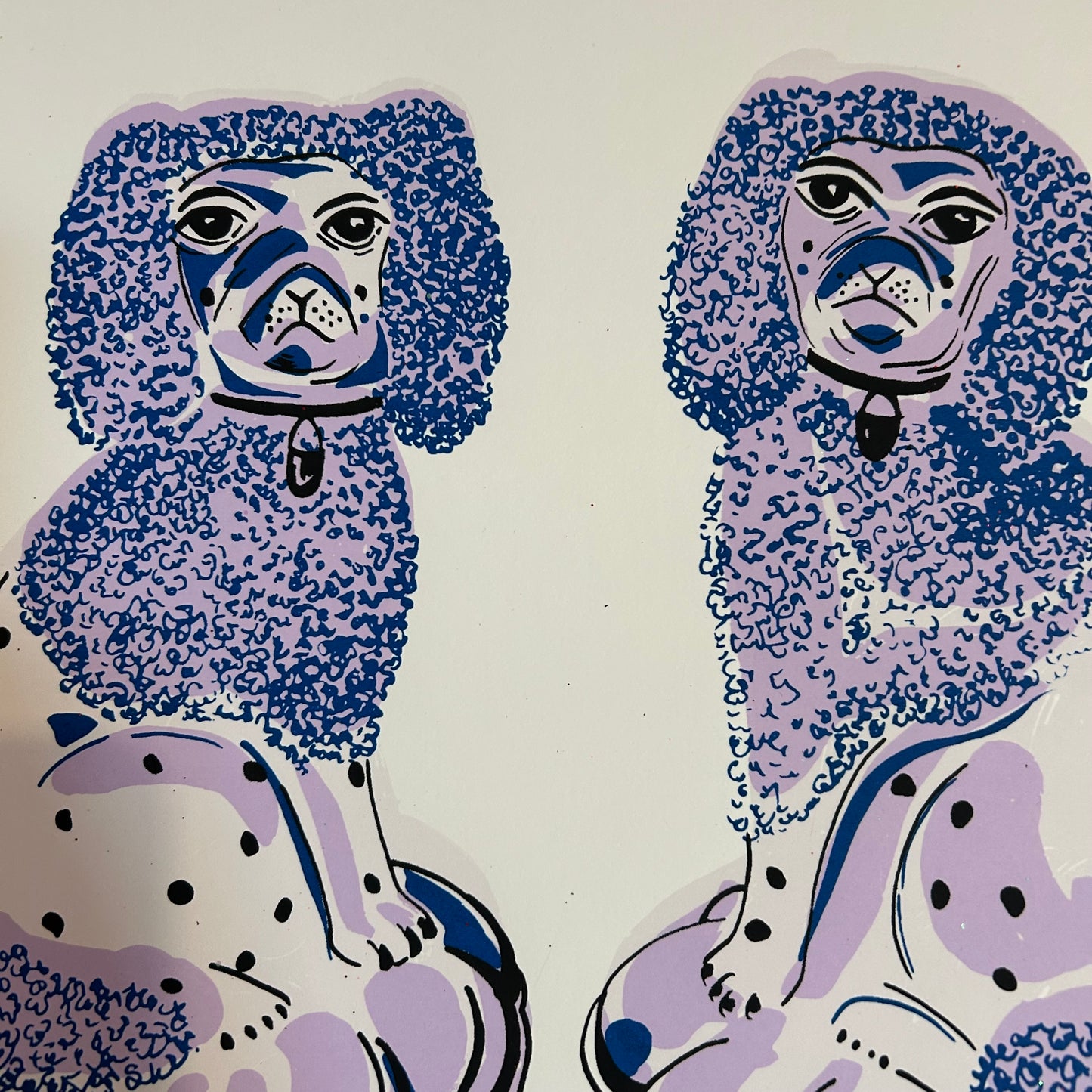 Lilac Wooly China Dogs | Screen Print