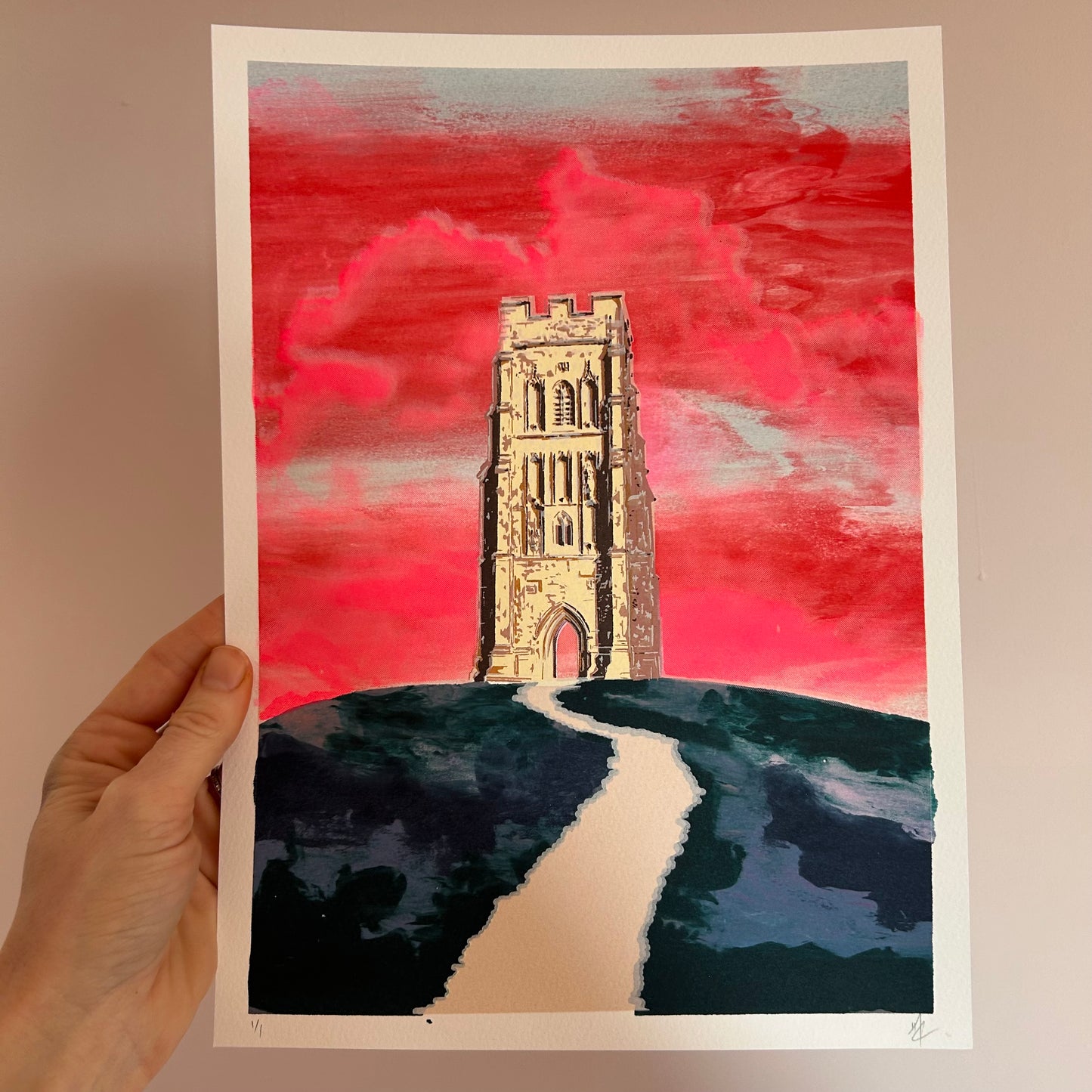Glastonbury Tor | Various 1/1 Screen Prints (on textured paper)