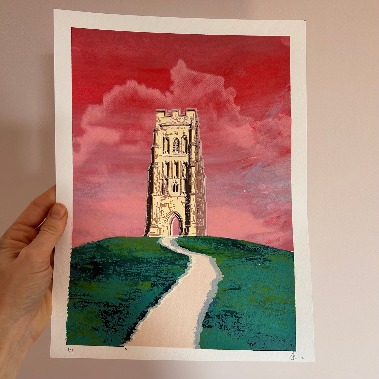 Glastonbury Tor | Various 1/1 Screen Prints (on textured paper)