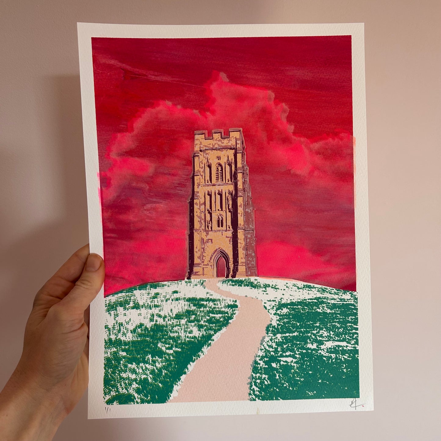 Glastonbury Tor | Various 1/1 Screen Prints (on textured paper)