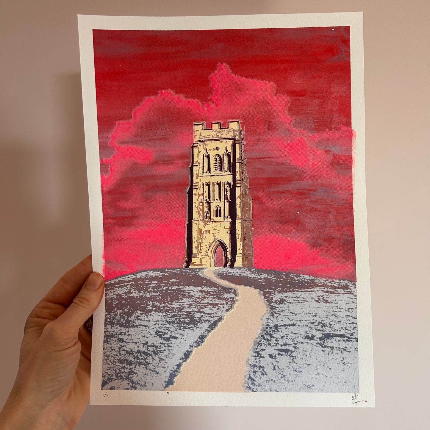 Glastonbury Tor | Various 1/1 Screen Prints (on textured paper)