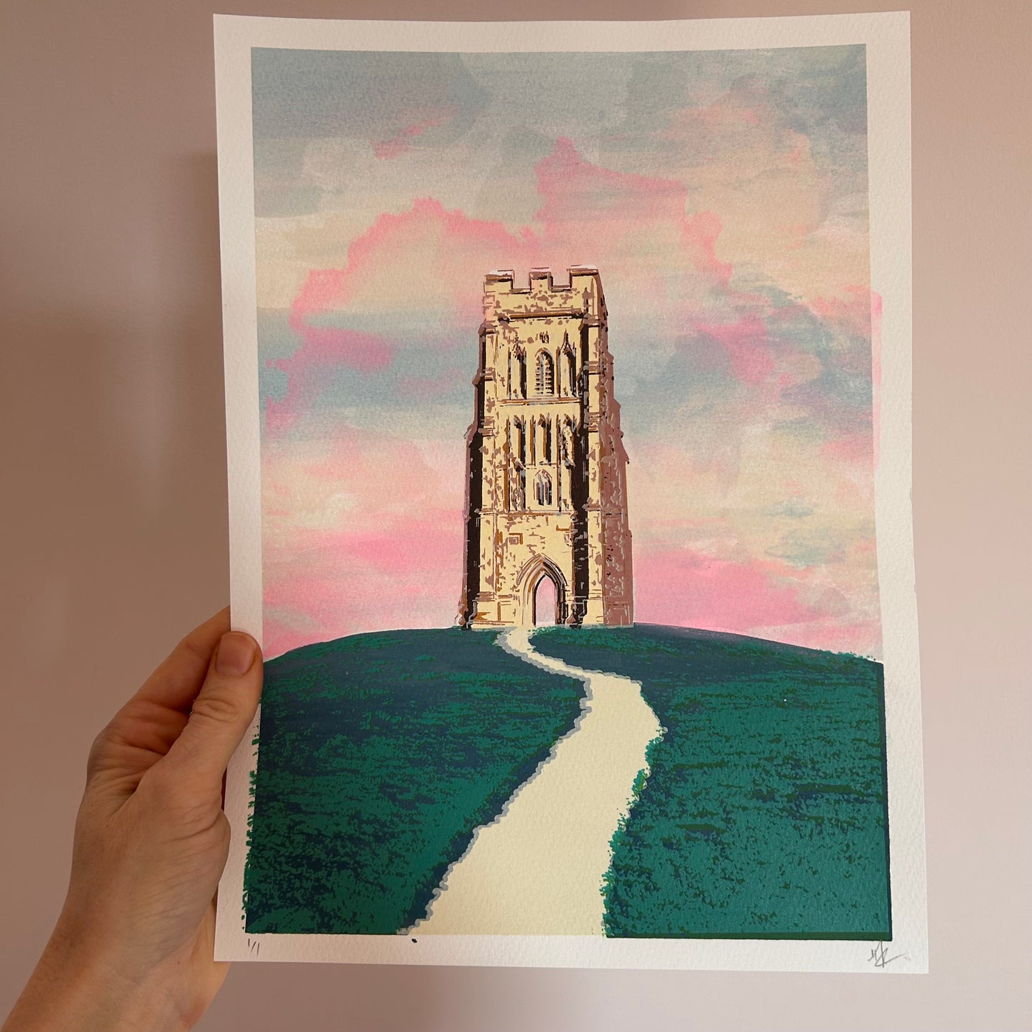 Glastonbury Tor | Various 1/1 Screen Prints (on textured paper)