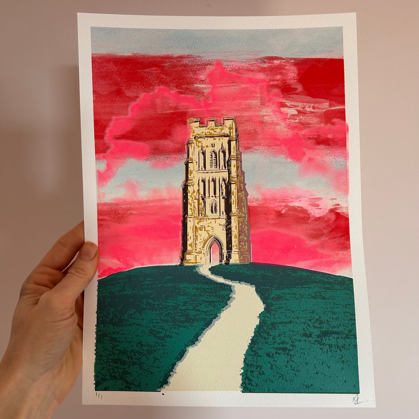 Glastonbury Tor | Various 1/1 Screen Prints (on textured paper)