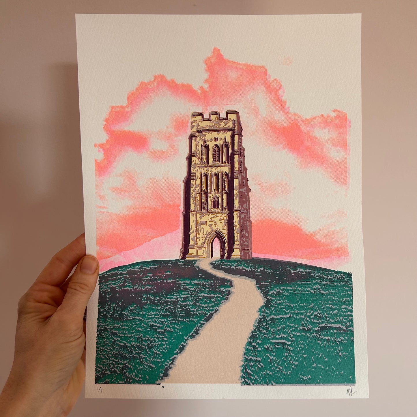 Glastonbury Tor | Various 1/1 Screen Prints (on textured paper)