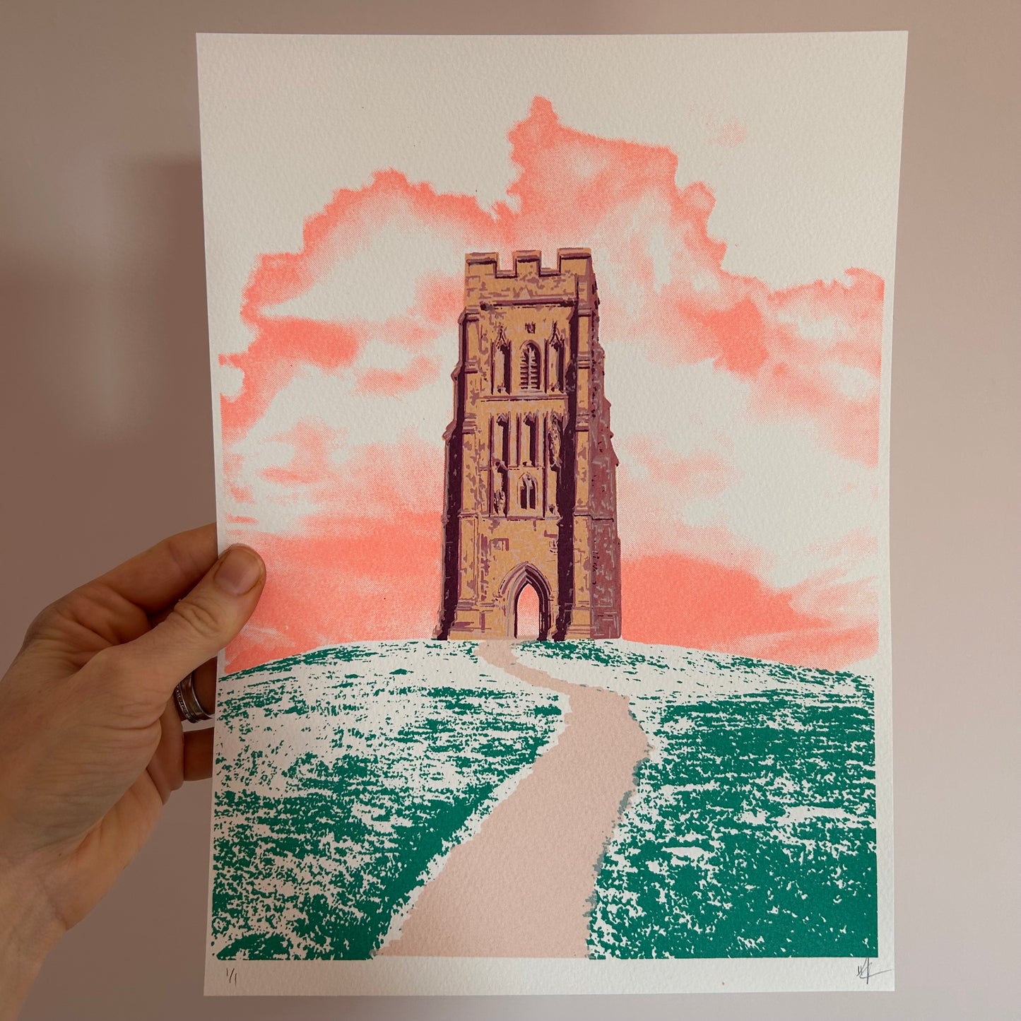 Glastonbury Tor | Various 1/1 Screen Prints (on textured paper)