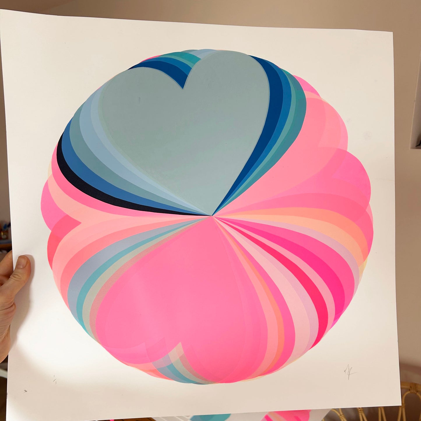 Abstract Hearts | Pinky Blues 2