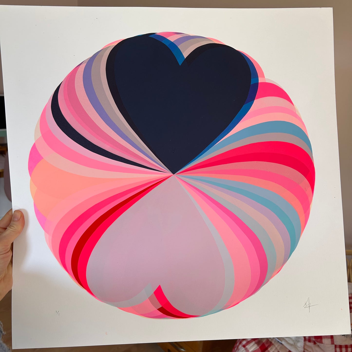 Abstract Hearts | Navy