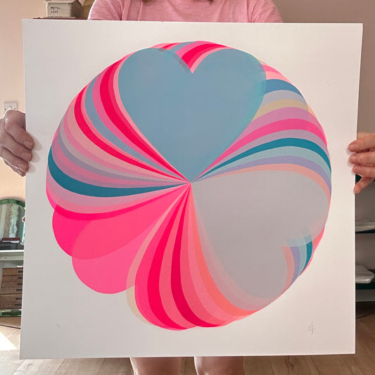 Abstract Hearts | Pink Splash