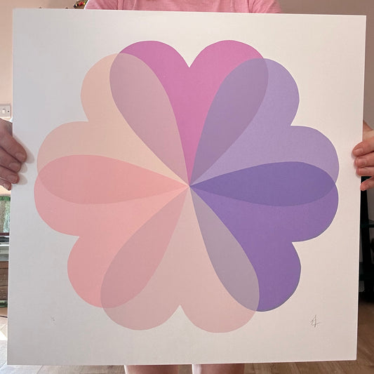 Large Hearts and Flowers | Lilacs | NEW