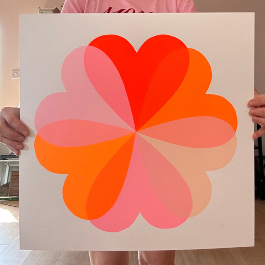 Large Hearts and Flowers | Orange Blossom | NEW