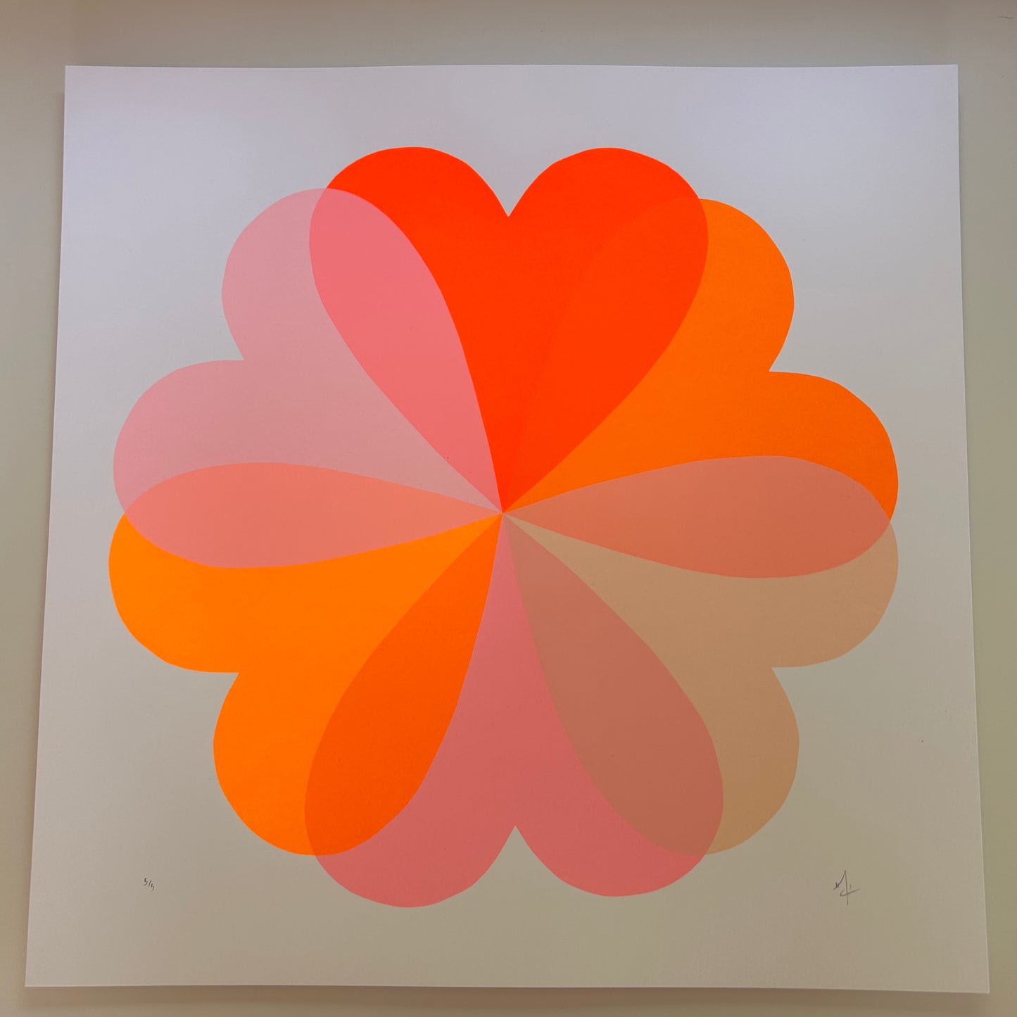 Large Hearts and Flowers | Orange Blossom | NEW