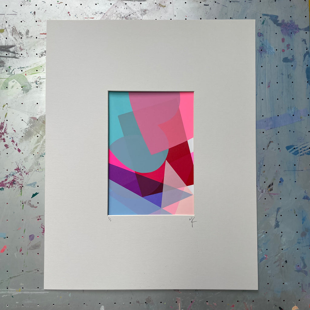 Mounted Abstract Screen Print