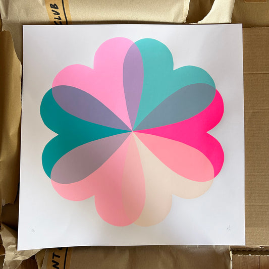 Large Hearts and Flowers | Print Club