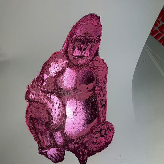 SHINY Pink Gorilla | Screen Print