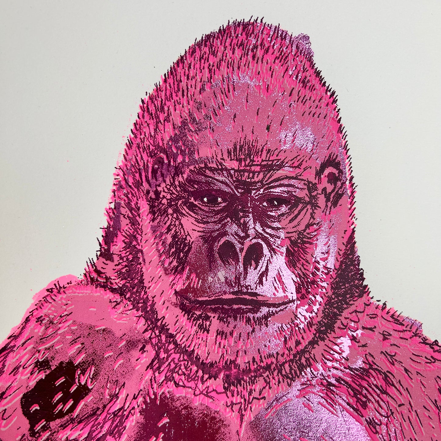 SHINY Pink Gorilla | Screen Print