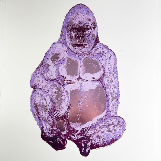 SHINY Lilac Gorilla | Screen Print