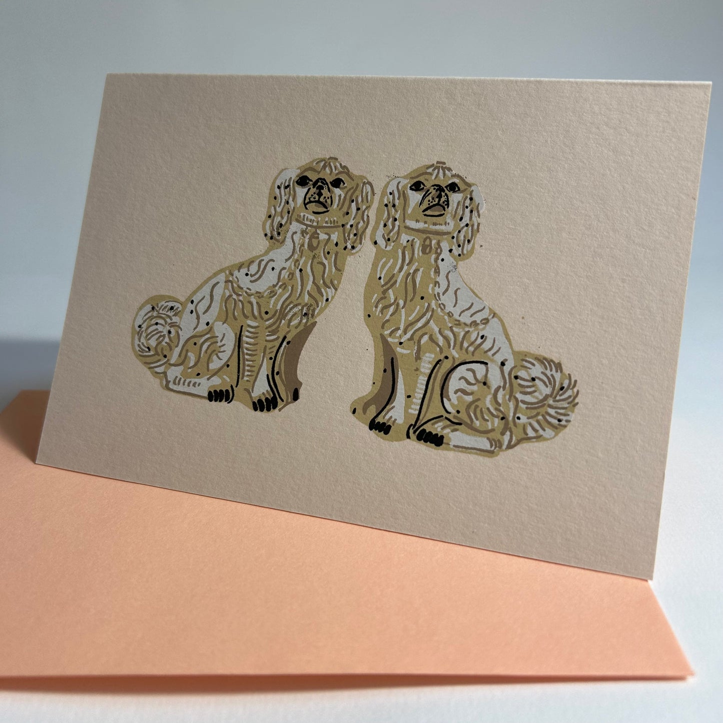 China Dogs | Hand Printed Card