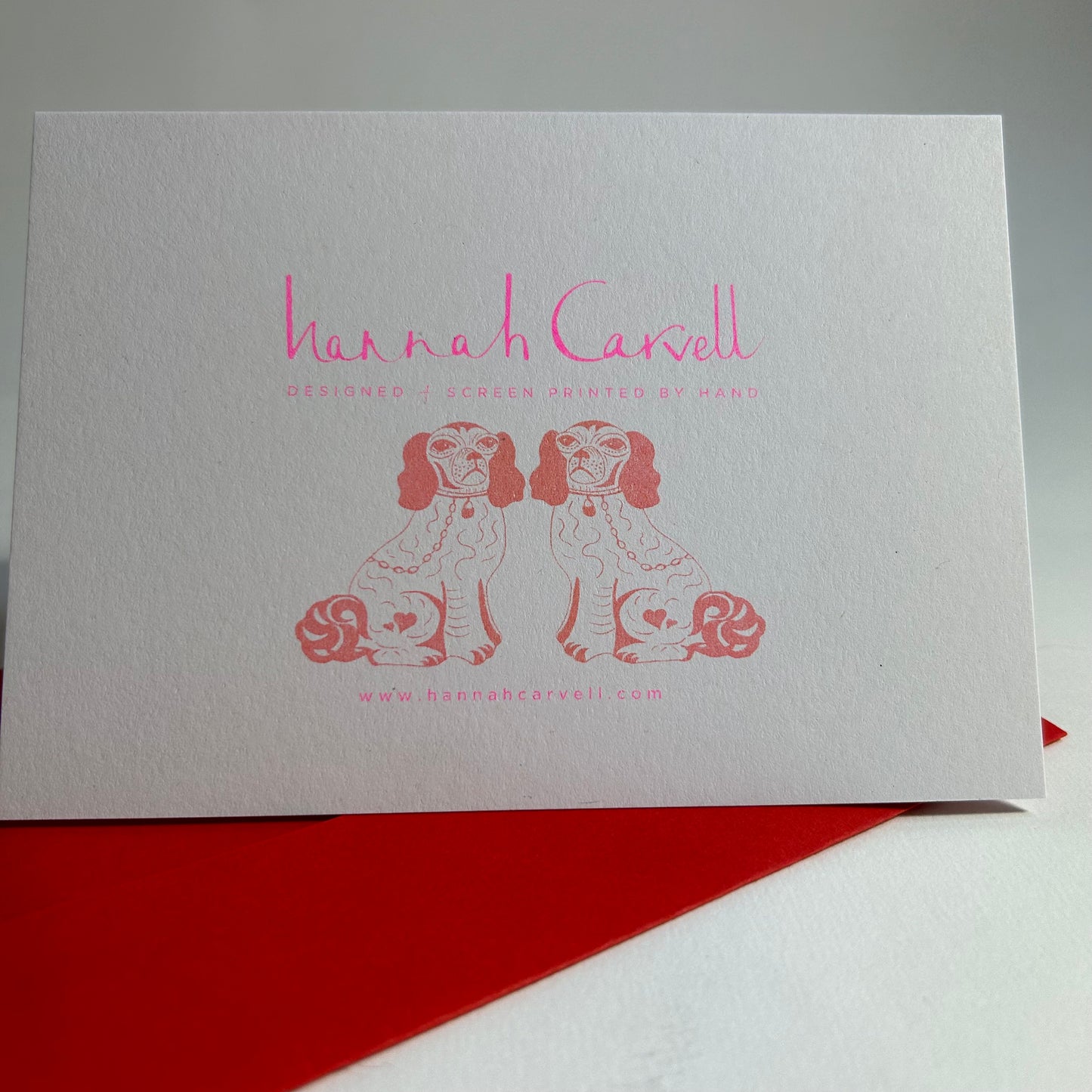 Prawn Love Greetings Card | Riso Print