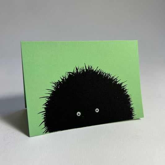 Black Fluff | Hand Screen Printed Card