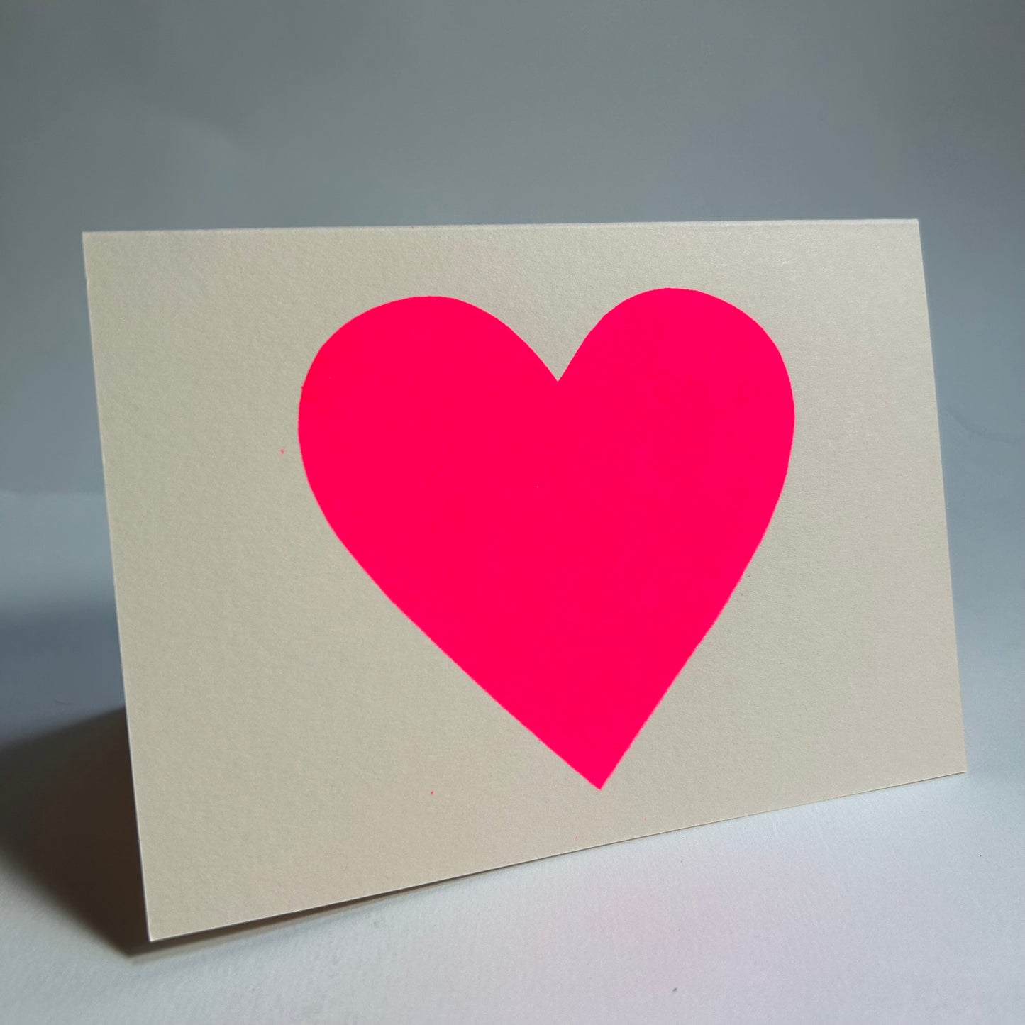 Neon Heart | Hand Screen Printed Card