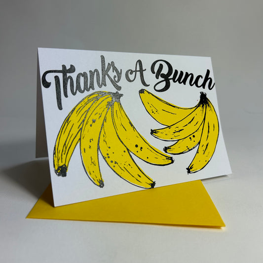 Thanks a Bunch | Banana Card | White