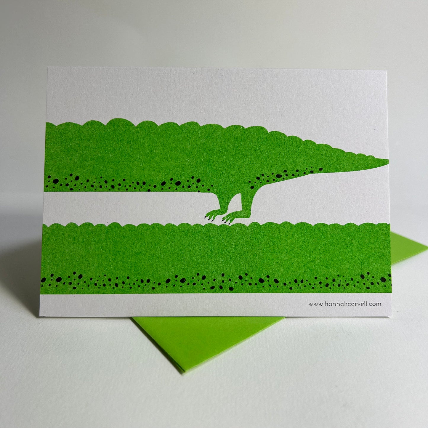 Crocodile Card | Riso Print