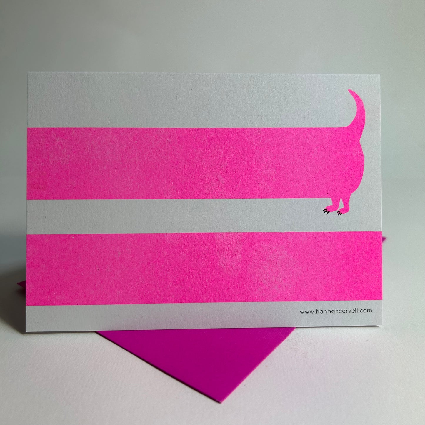 Sausage Dog Card | Riso Print