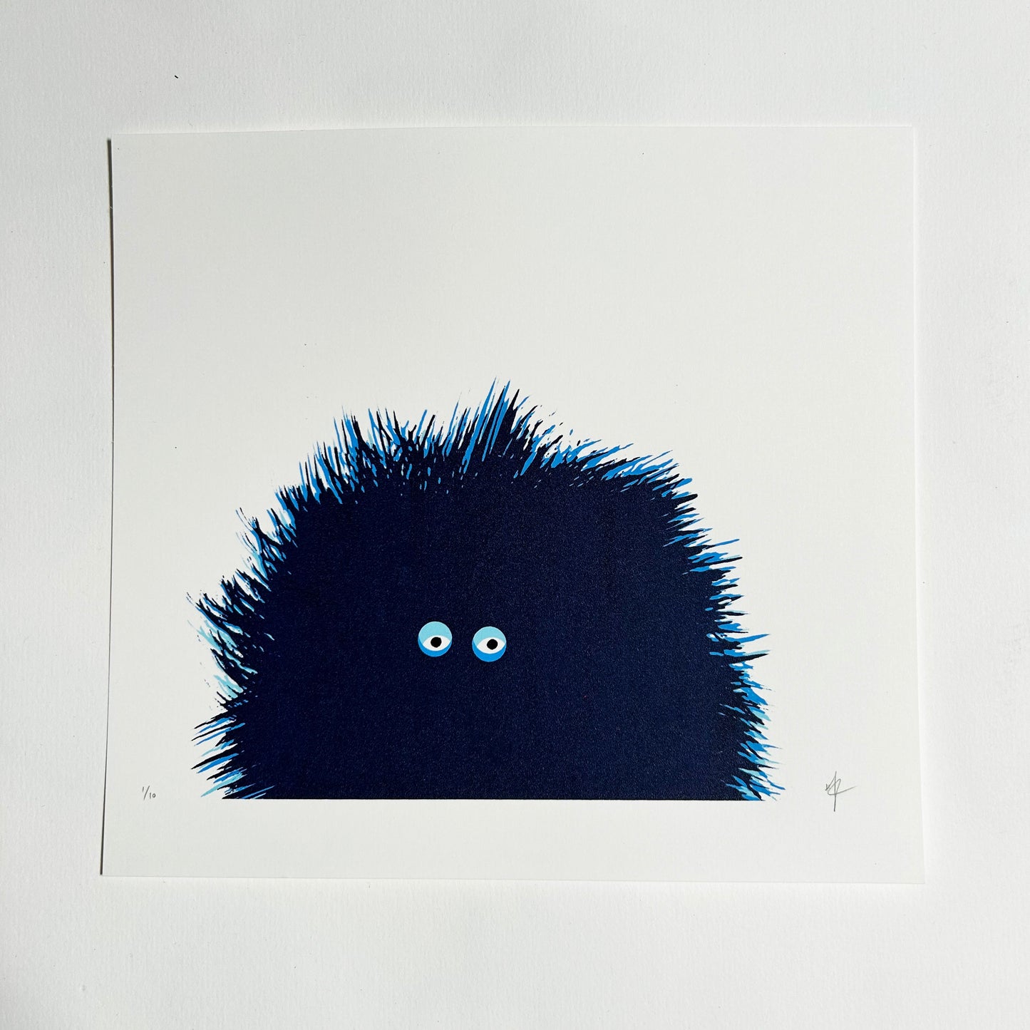 Blue Fluffy | Screen Print