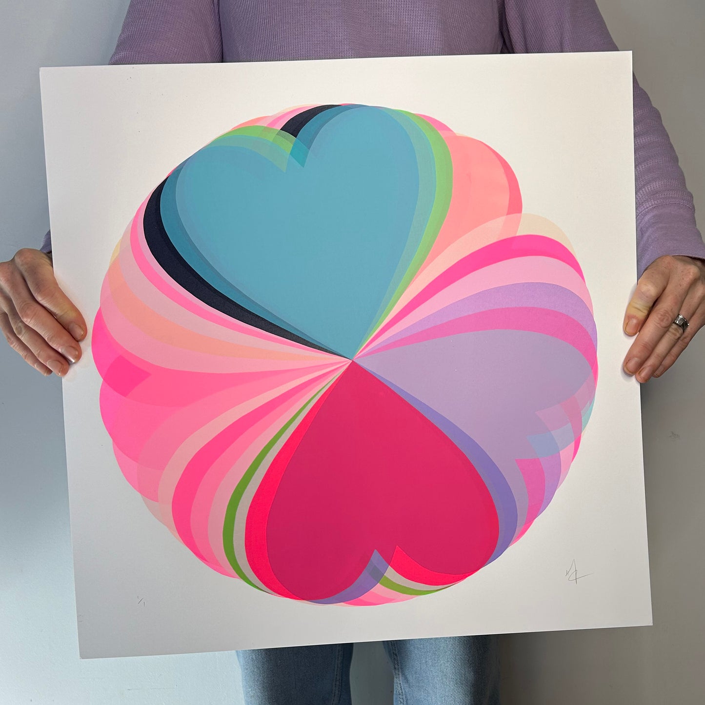 Abstract Hearts | Pink and Blue and Lilac Too