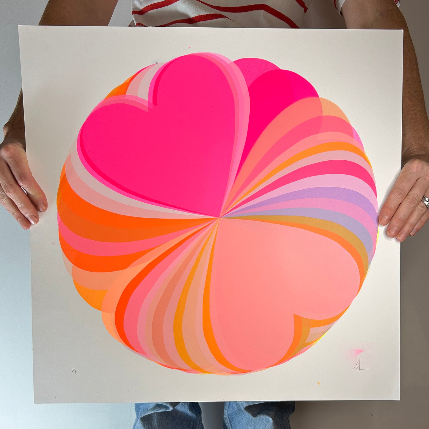 Abstract Hearts | Orange and Peach