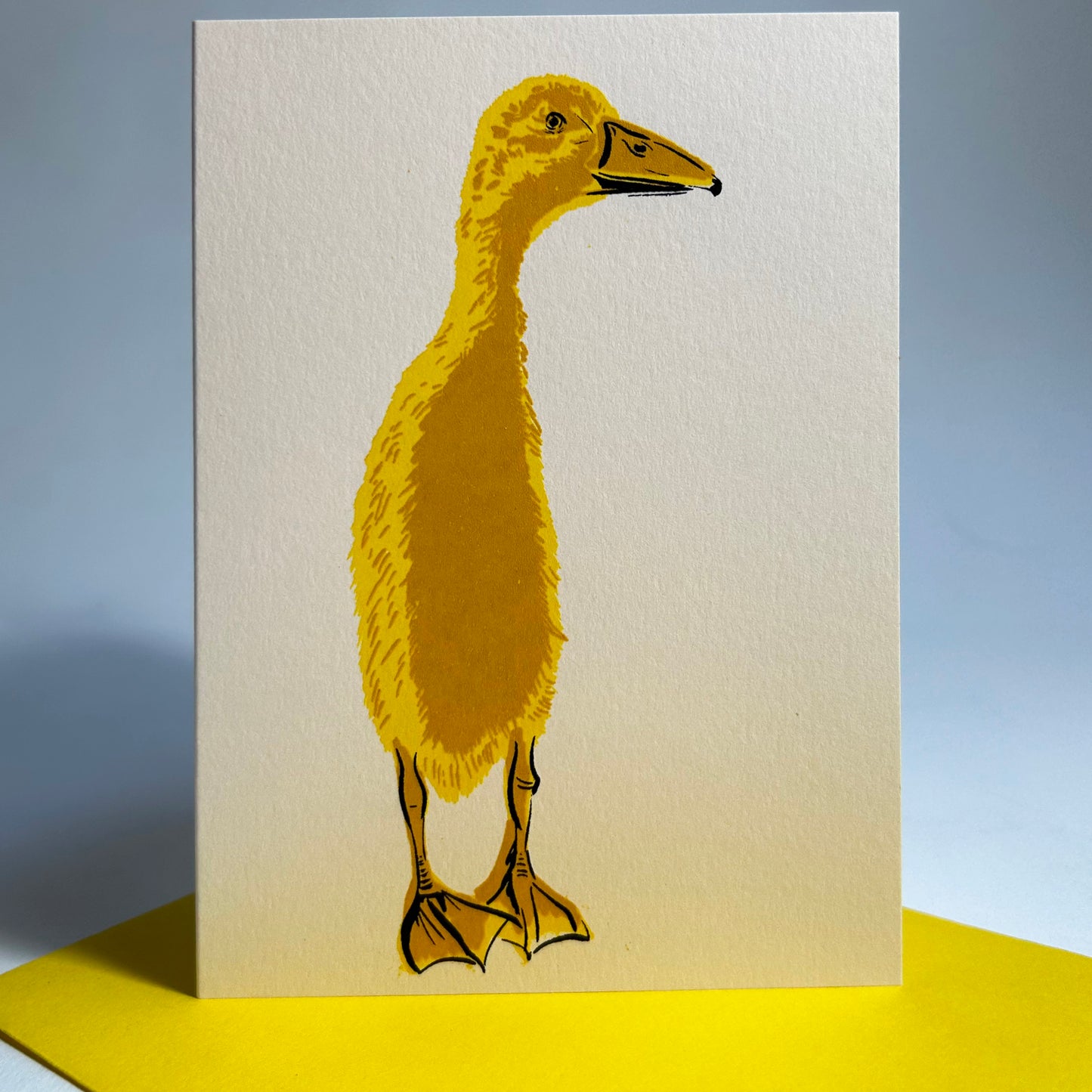 Running Duckling | Hand Printed Card