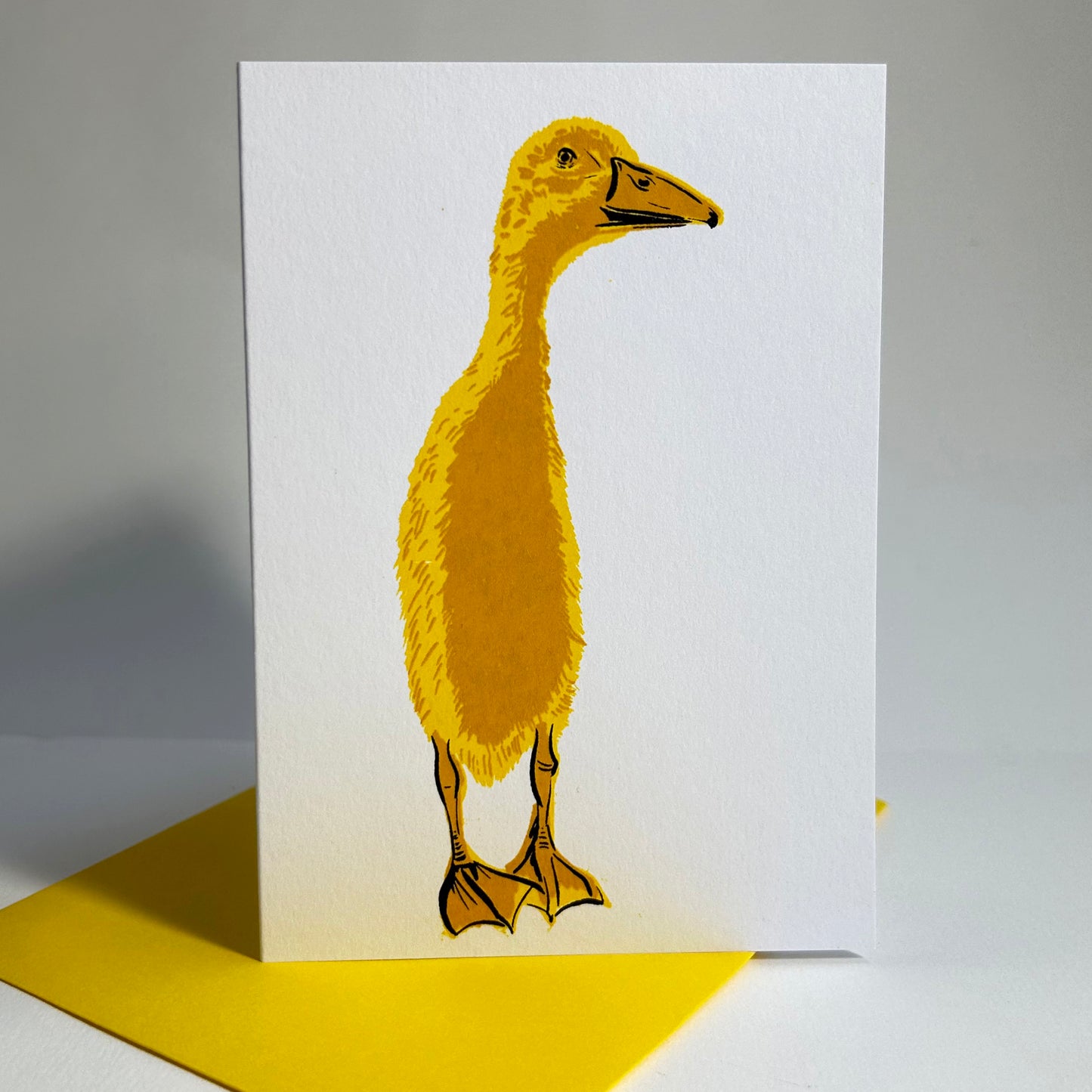 Running Duckling | Hand Printed Card