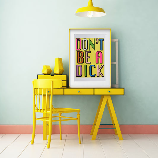BIG Dick size SCREEN PRINT