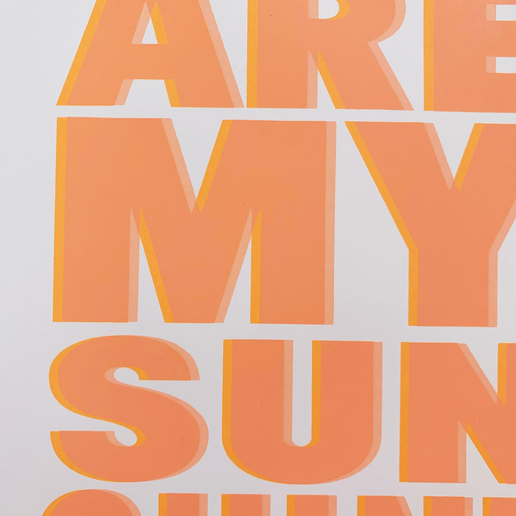 you are my sunshine, screen print, hannah carvell