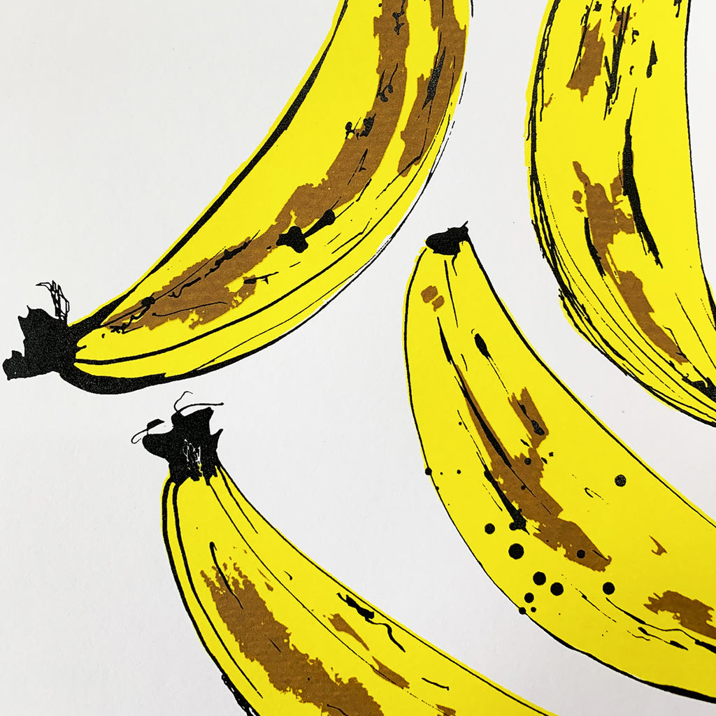Banana Screen Print | White