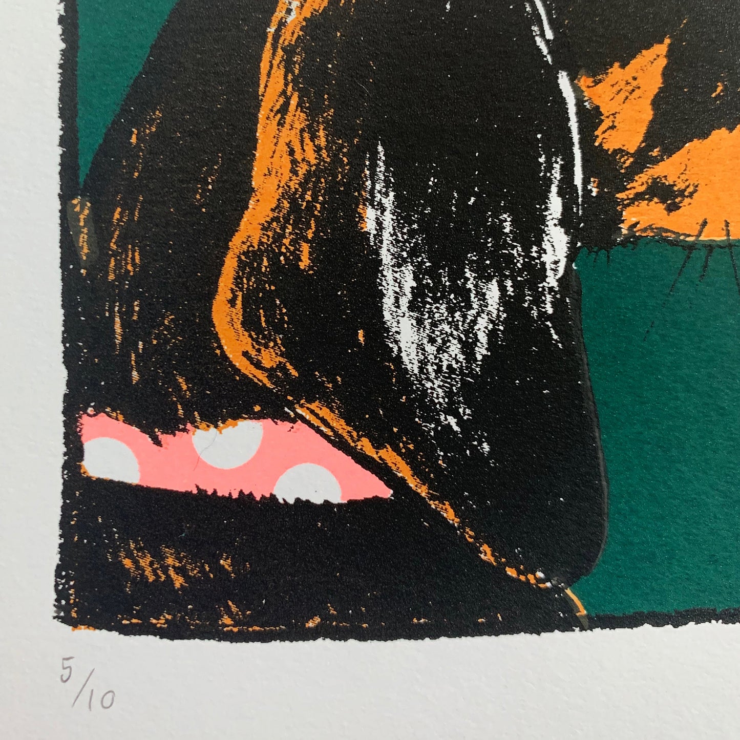 Dachshund in a Party Hat Screen Print | Green