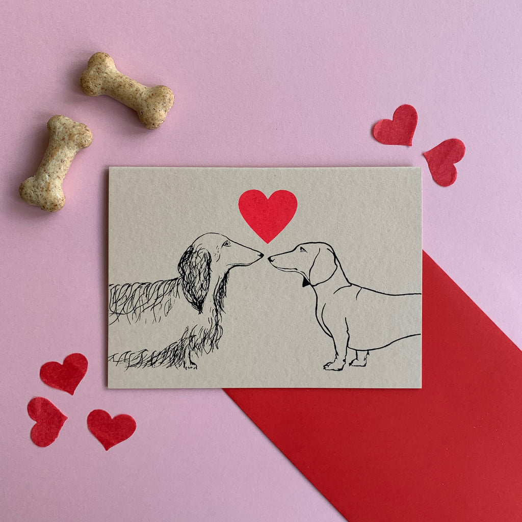 Love is in the Air | Double Dachshund | Stone